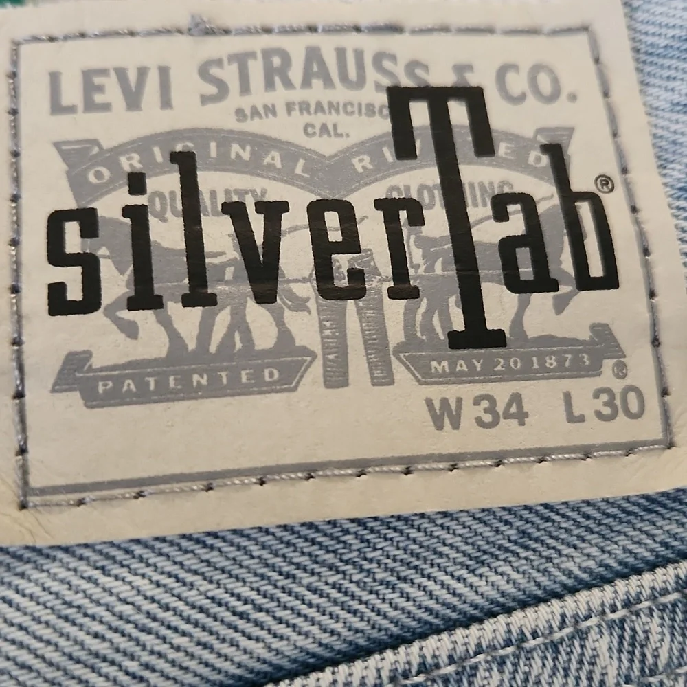 Levi's Silvertab Loose Blue Relaxed Fit Jeans with Distressed Details